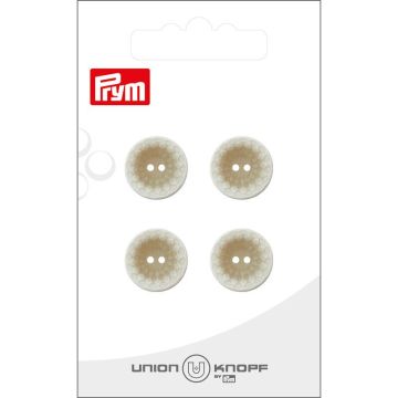 Knoop Kunststof 15mm crème 4st