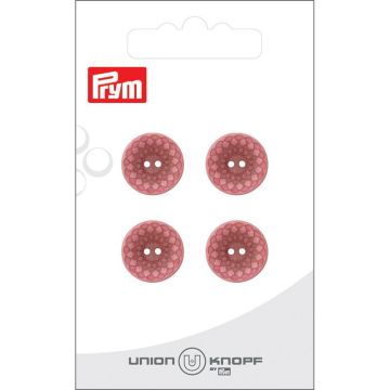 Knoop Kunststof 15mm rose 4st.