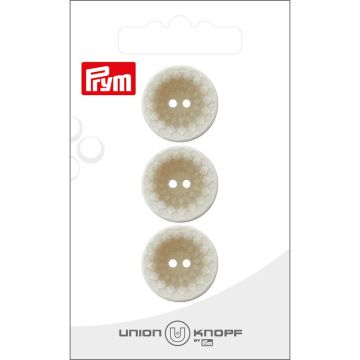 Knoop Kunststof 20mm crème 3st