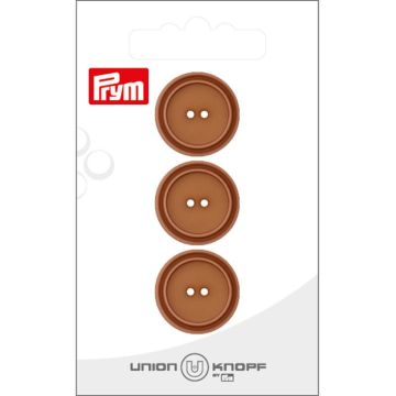 Knoop Kunststof 20mm bruin 3st