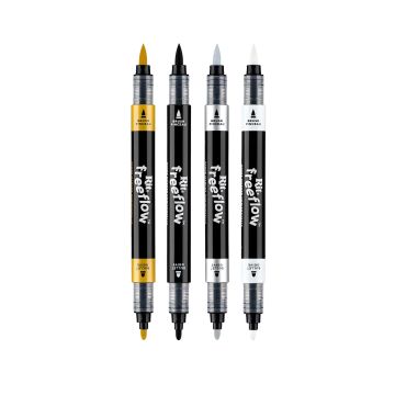 Stiften set 4 stuks Rit FreeFlow Marker Monochrome