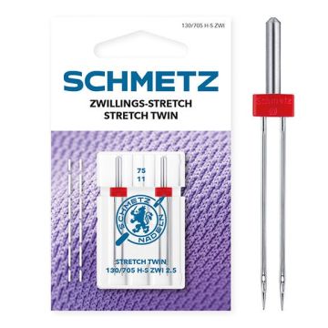Naaimachinenaalden tweeling-stretch 4,0mm dikte 75