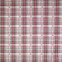 Cotton naturel Ruit Hartjes Rood-Groen