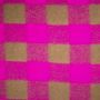 Italiaanse Wol-blend ruit fushia camel