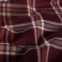 Flanel stof bedrukt Ruitje Bordeaux