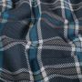 Flanel stof bedrukt Ruitje Blauw