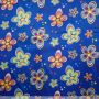 Fred Satin kobalt flower power
