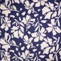 Viscose Twill stof Abstracte Bloem blauw