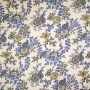 Gewatteerde katoen blockprint ecru blauw