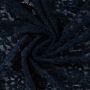 Luxe stretch kant bloemen marine