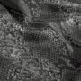 Suède stretch slangenprint grijs