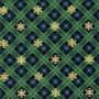 Flanel stof bedrukt Tartan Kerstster groen