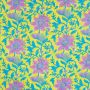 Katoen Combi patchwork stof bloemen lime