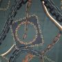Viscose Satijn Chain Print Petrol