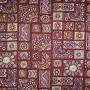 Luxe borduurstof patchwork bordeaux
