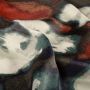 Satin velvet abstrac watercolor petrol
