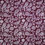 Double face jacquard paisley bordeaux