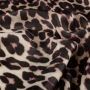 Satijn velvet leopard aubergine