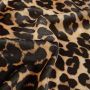Satijn velvet leopard oranje