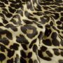 Satijn velvet leopard olijfgoud