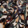 Satin velvet abstrac groen