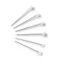 PRYM Glaskopspelden staal 0,80x48mm zilverkleurig wit 029248