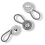 PRYM Flexi-knopen met lus 15 mm zilverkleurig 311531