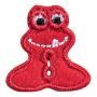 Knoop 2 gaat van stof rood 4st