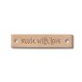 PRYM Label leer 'made with love' rechthoekig 403797