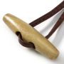 Sluiting voor duffelcoat 15 x 5 cm bruin