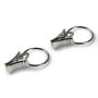 Klemmetjes met ring 22 mm zilverkleurig 10 st.