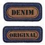 PRYM Applicatie Jeans opstrijkbaar DENIM blauw/bruin 2st 921495