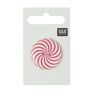 Knoop met Kleur werveling, Rood,3 CM